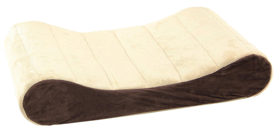 Bateau en peluche pour chaise longue pour chien et chat, marron foncé/clair