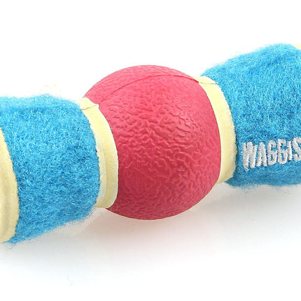 Jouets pour chiots en caoutchouc Bark &amp; ​​​​Roll rouleau à mâcher, bleu/rose 4x4x10,5cm