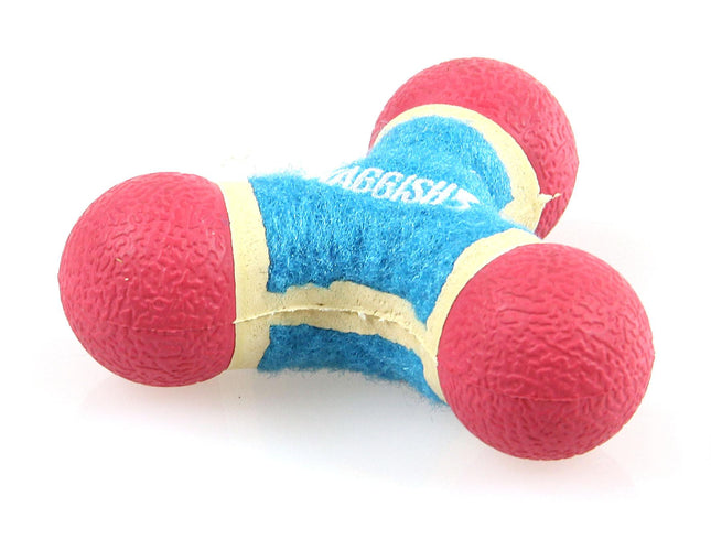 Jouets en caoutchouc pour chiots Bark &amp; ​​​​​​Roll Triple Chew, bleu/rose 9,5x9,5x4cm