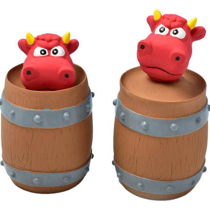 Vache à collerette, marron/rouge H=12,7cm