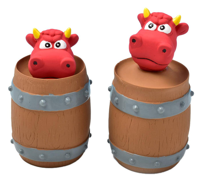 Vache à collerette, marron/rouge H=12,7cm