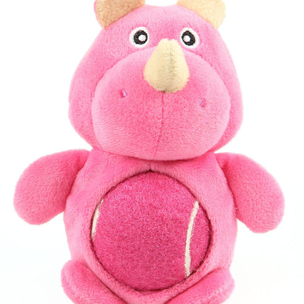 Peluche rhinocéros Ballu, rose, avec couineur