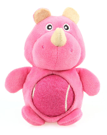 Peluche rhinocéros Ballu, rose, avec couineur