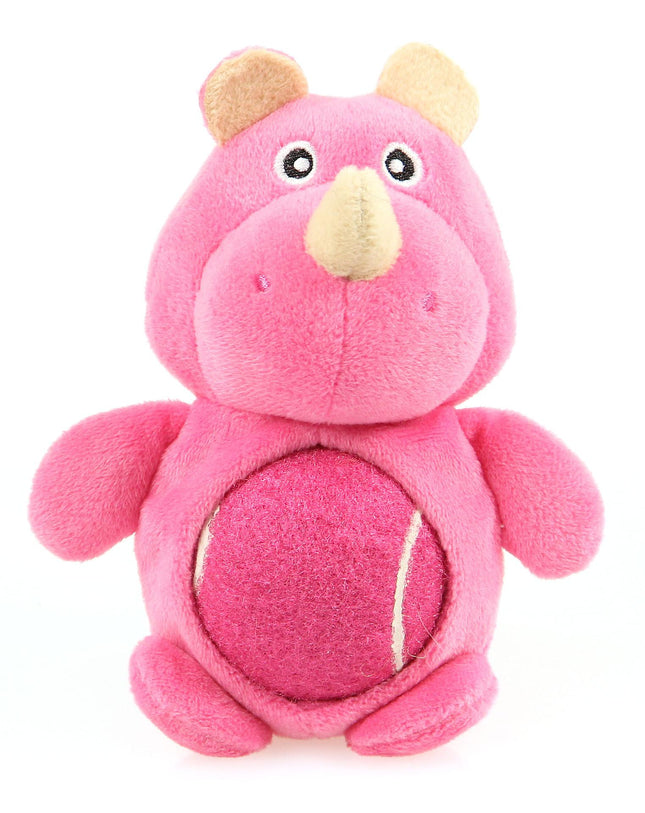 Peluche rhinocéros Ballu, rose, avec couineur