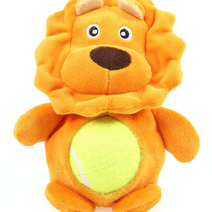 Lion en peluche Ballu, orange, avec couineur