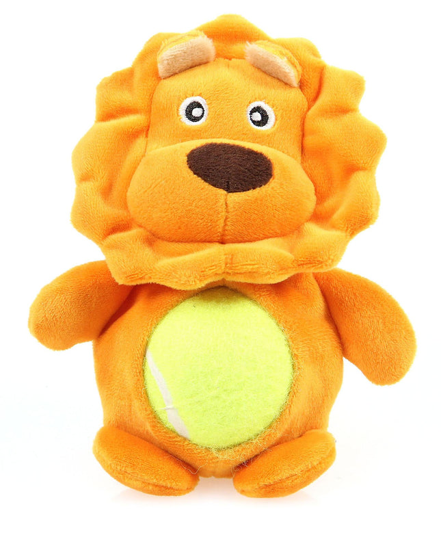 Lion en peluche Ballu, orange, avec couineur