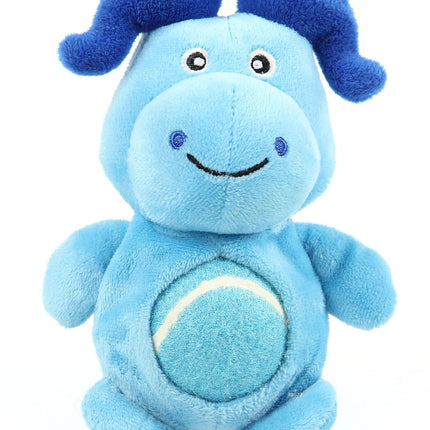 Ballu peluche bœuf, bleu, sans couineur