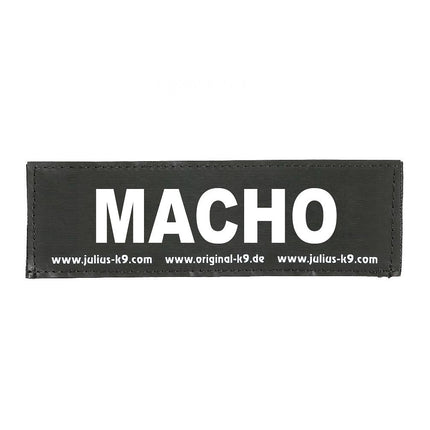 Logo MACHO, 11x3cm, taille. 0