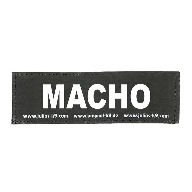 Logo MACHO, 16x5cm, taille. 1, 2, 3