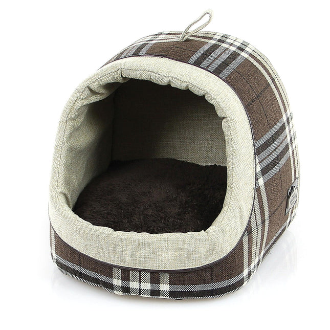 Grotte pour chien et chat Lomma, marron