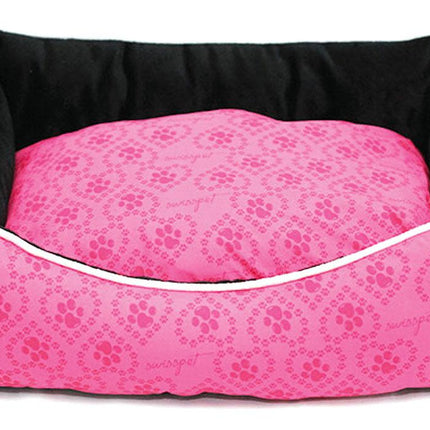 Hunde&Katzenbett Pawi S, schwarz/rosa