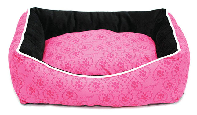 Hunde&Katzenbett Pawi S, schwarz/rosa