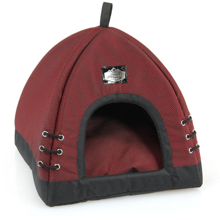 Hunde- & Katzenhöhle Bagua, rot/schwarz