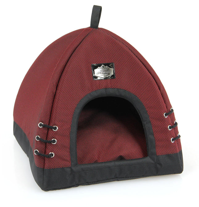 Hunde- & Katzenhöhle Bagua, rot/schwarz