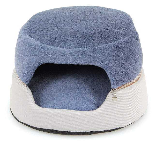 Grotte pour chat et chien Jete, bleu/gris