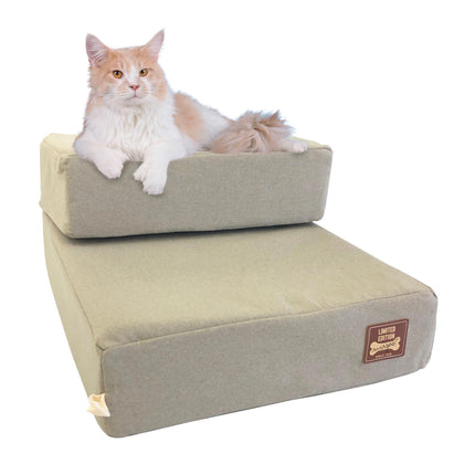 2-in-1 Hundetreppe/Liege beige