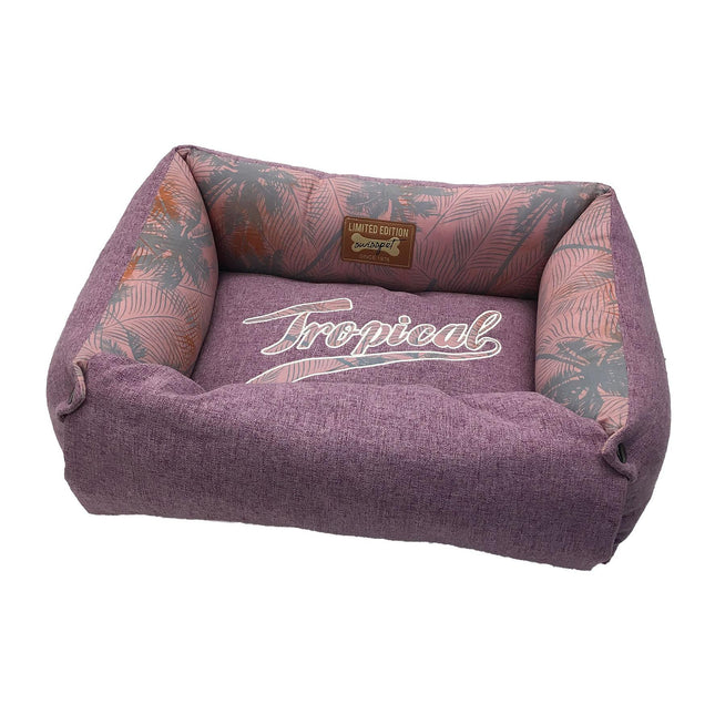 Hunde- & Katzenbett Tropical S, lila