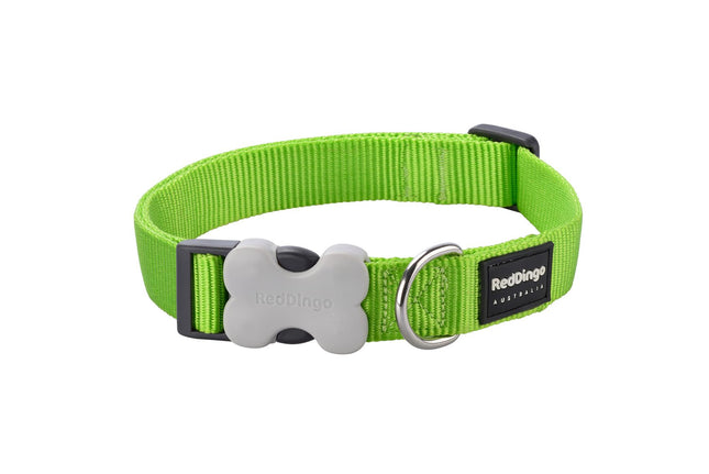 Collier pour chien uni vert lime XS