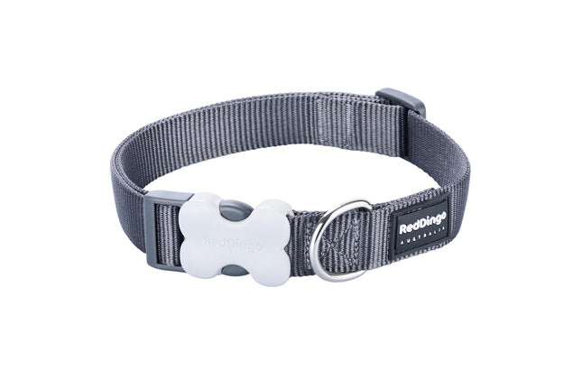 Collier pour chien uni gris L