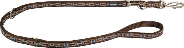 Laisse en Plomb Design Bone Yard Marron, XS, 12mm 200cm