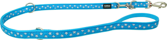 Laisse design étoiles blanches sur turquoise, S, 15mm 200cm