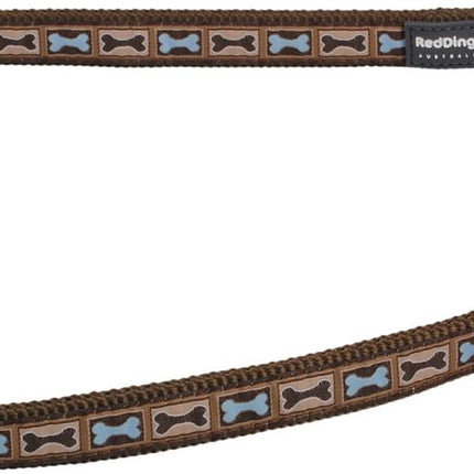 Laisse en Plomb Design Bone Yard Marron, M, 20mm 200cm