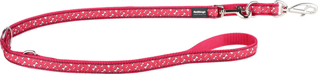 Laisse en plomb design Flying Bones Rouge, M, 20mm 200cm