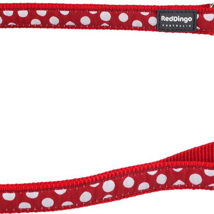 Laisse en plomb Taches Blanches sur Rouge, M, 20mm 200cm