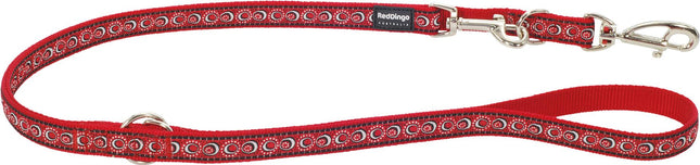 Laisse en plomb design Cosmos Rouge, L, 25mm 200cm