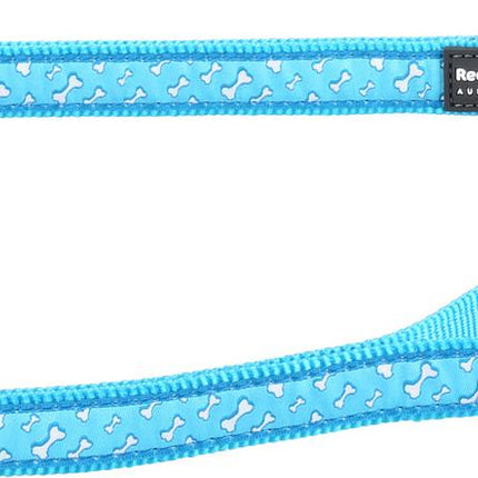 Laisse design Flying Bones Turquoise, L, 25mm 200cm