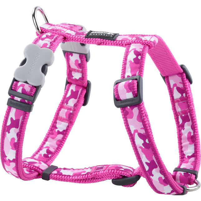 Harnais Camouflage Rose Vif XS