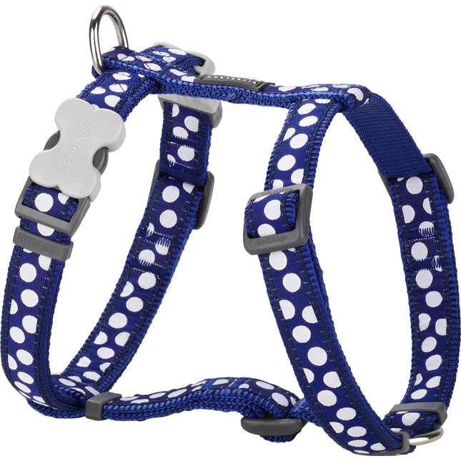 Vaisselle taches blanches bleu foncé S
