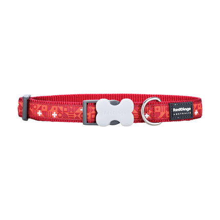 Collier pour chien Croix Suisse, rouge M