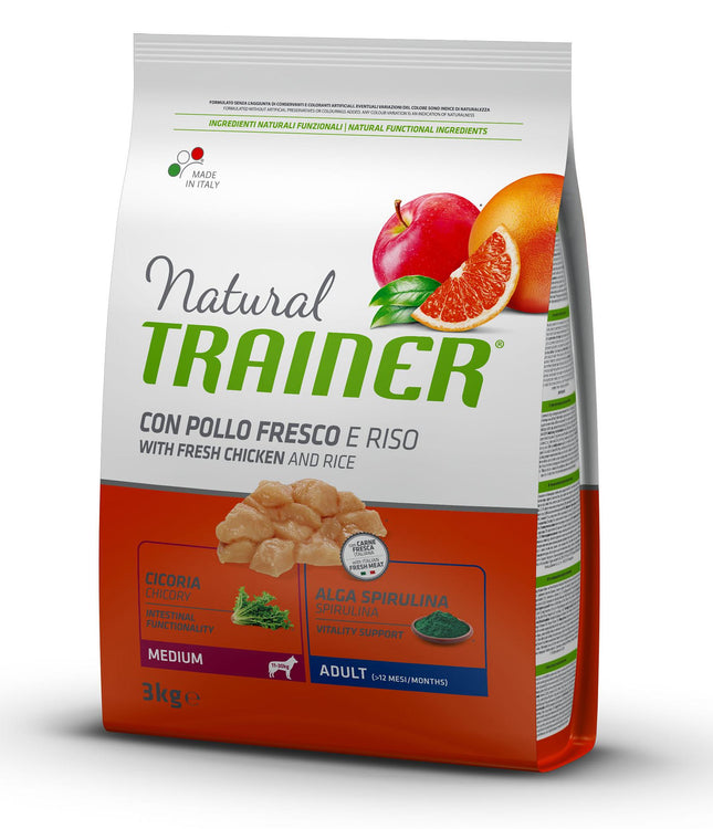 Naturel, Adulte Moyen, Poulet, Riz et Aloe Vera, 3kg