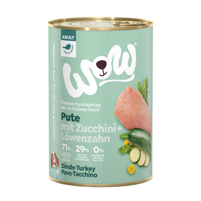 Dinde adulte aux courgettes, 400g