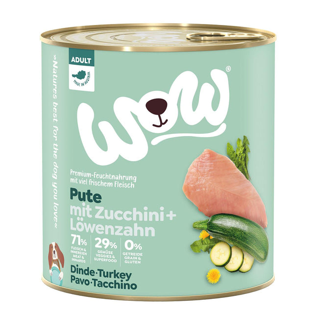 Dinde adulte aux courgettes, 800g