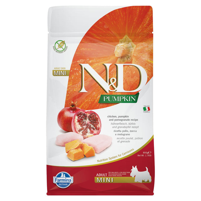 Dog Pumpkin Adulte Mini Poulet, Citrouille et Grenade, 800 g