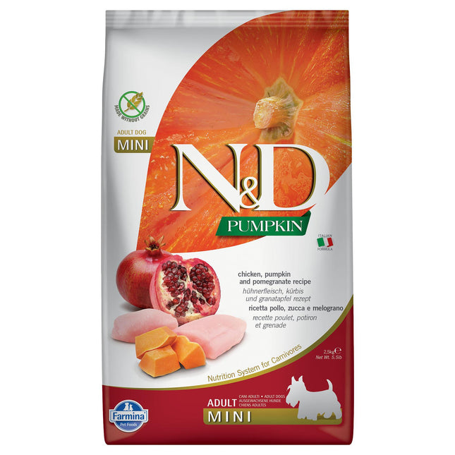 Dog Pumpkin Adulte Mini Poulet, Citrouille et Grenade, 2,5 kg