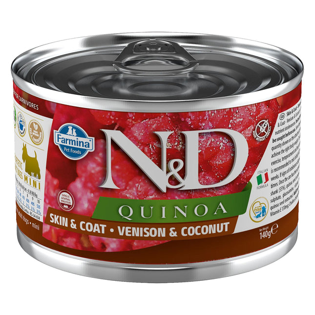 Quinoa pour chien, peau et pelage de cerf et noix de coco, 140 g