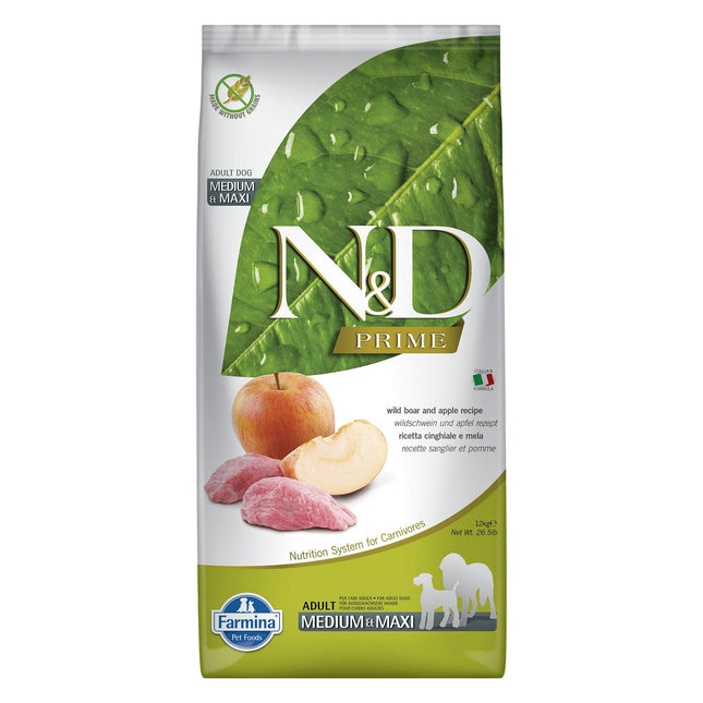 Prime Adult Med/Max Sanglier et pomme, 12 kg