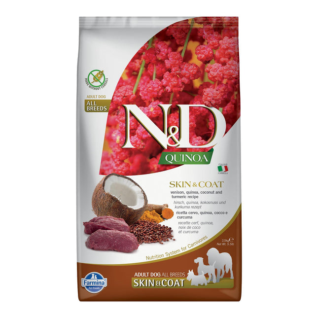 Quinoa Skin &amp; Coat Mini Caille &amp; Noix de Coco, 2,5 kg