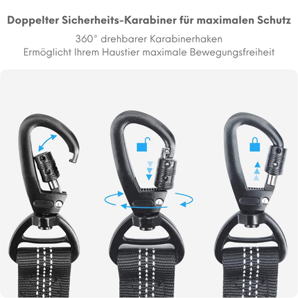 Anschnallgurt Hund Auto, 3-In-1