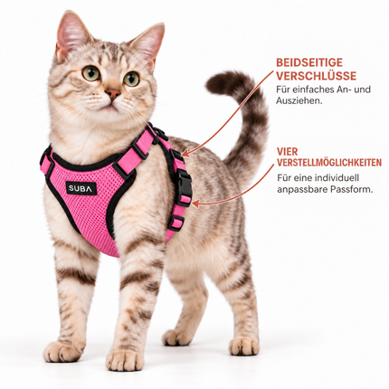 Katzengeschirr mit Leine ausbruchsicher