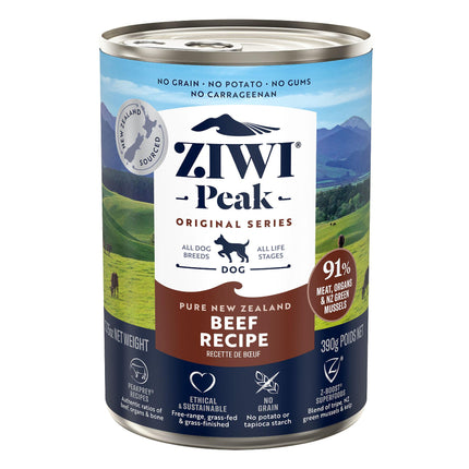 Ziwi Peak Canned Dog Food beef, 390g