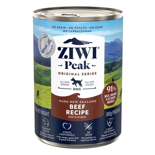 Ziwi Peak Canned Dog Food beef, 390g