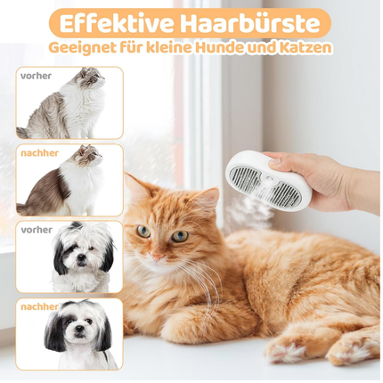 Katzenbürste mit Dampf
