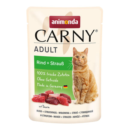 Carny Adulte Boeuf + Autruche 85g