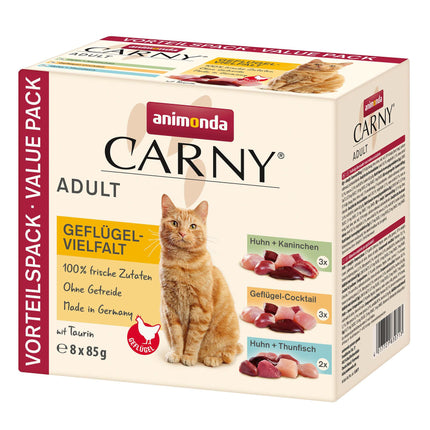 Carny Adult mélange de volaille avec 8 sachets frais 8 x 85 g