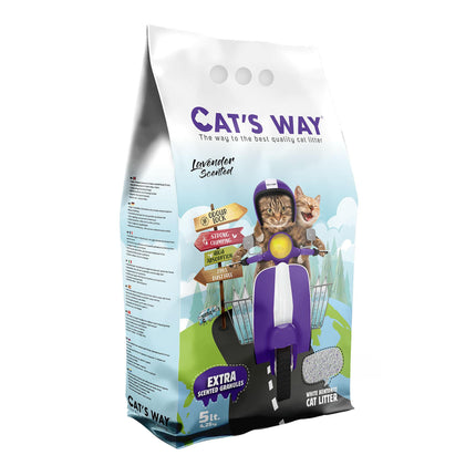 Cat's Way Litière pour Chat Lavande 5L
