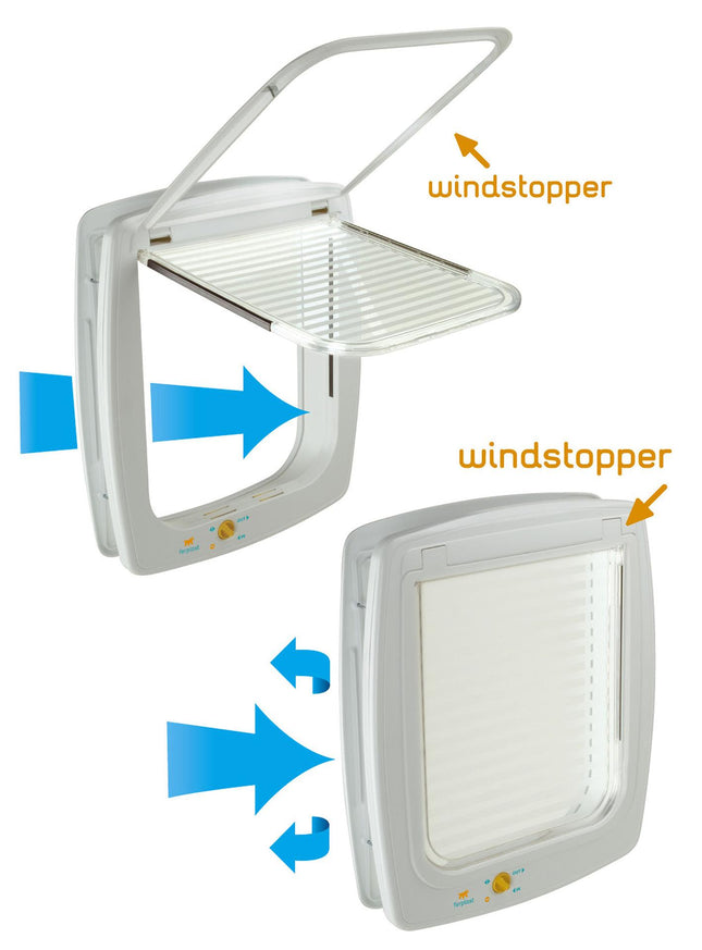 Porte de remplacement avec coupe-vent et joint